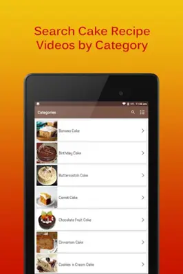 Cake Recipes Videos android App screenshot 3